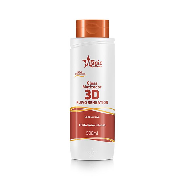 Magic Color Gloss Matizador 3D Ruivo Sensation - Efeito Ruivo Intenso - 500ml